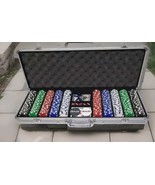 Deluxe Poker Chip Set 250 pc w Poker Chips, Locking Aluminum Case Cards ... - $23.74
