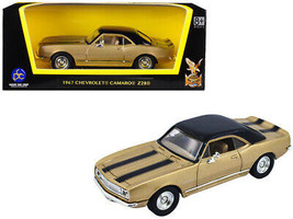 1967 Chevrolet Camaro Z-28 Gold w Black Stripes Black Top 1/43 Diecast Car Road - $23.52