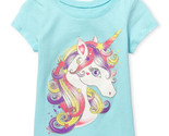 NWT The Childrens Place Unicorn Baby Girls Short Sleeve Shirt 18-24 Months - £4.78 GBP