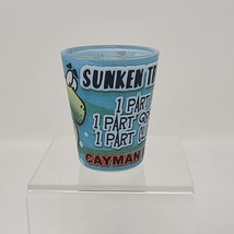 Cayman Island Souvenir Shot Glass Sunken Treasures Drink Recipe On Glass - $10.88