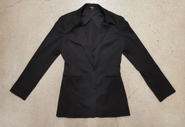 Express Woman Women Single Button Black Blazer Sports Coat Jacket size 10 - £31.96 GBP