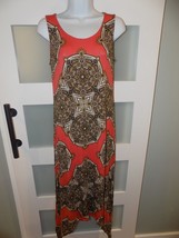 Daisy Fuentes Hippie Boho Retro Asymmetrical Hankerchef Hem Dress Size S NWOT - $26.32