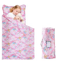 Nap Mat With Pillow And Blanket 100% Cotton With Microfiber Fill, Padded... - £58.20 GBP