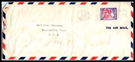 1947 BERMUDA Air Mail Cover - Hamilton to Wallingford, Connecticut USA &quot;B&quot; S1 - $2.96