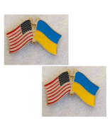 Ukrainian and American Friendship  Brooch Badges Lapel Pins - $15.88
