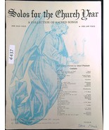 Solos for the Church Year Collection Sacred Songs for Low Voce Music Boo... - $14.00