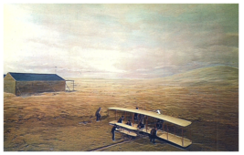 Getting Ready for 1st Flight diorama of Wright Bros Memorial Airplane Po... - $9.89