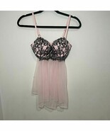 NWT 34C Victoria&#39;s Secret Pink Sheer Open Back Flowy Black Lace Bra Top ... - €26,67 EUR