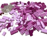 Lego 7 oz Mixed Lot Pink Bricks Jewels Windows &amp; Parts in Lego Tub Unused - $32.30