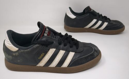Adidas Boys Samba Classic 036516 Black Casual Sneakers Size 3.5 Y Youth Kids - £15.56 GBP