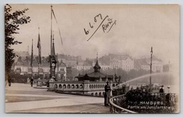 Hamburg Germany Partie Am Jungfernstieg 1907 Real Photo Postcard B32 - $12.95