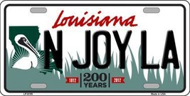 N Joy La Louisiana Novelty Metal License Plate - £17.50 GBP