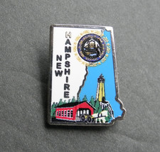 NEW HAMPSHIRE US STATE MAP LAPEL PIN BADGE 1 INCH - £4.50 GBP
