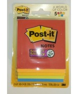 Post-it Super Sticky Notes 3321-5SSRB 5 x 45 sheets 3&quot; x 3&quot; Total 225 sh... - $72.97 MXN