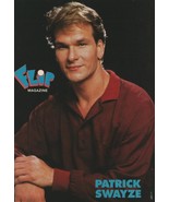 Patrick Swayze Linear teen magazine pinup clipping Flip maroon shirt pic... - $186.75 MXN