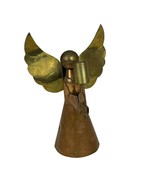 Vintage Copper &amp; Brass Angel Candle Holder Hand-Made Metal Work Christmas - $445.00 MXN