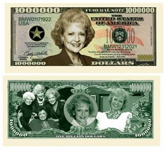 ✅ Pack of 100 Actress Betty White 1 Million Dollars Collectible Novelty Money ✅ - £19.73 GBP