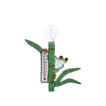 Tree Frog Glass Beads Beaded Wire Beadworx Thermometer Indoor Outdoor - £19.71 GBP