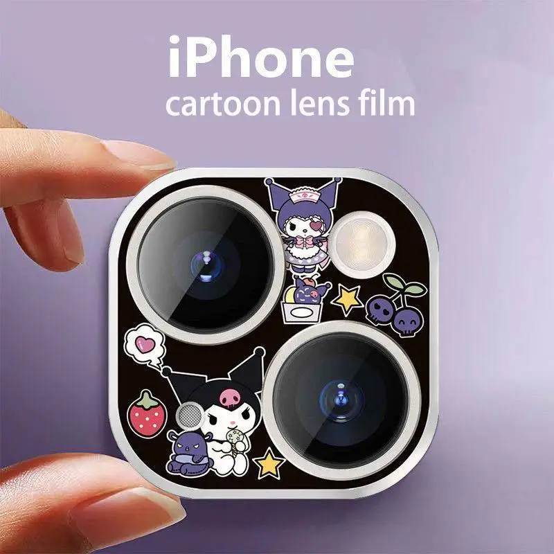 Sanrio Hello Kitty Kuromi My Melody Iphone14 Relief Lens Film Rear Camera Lens - £8.54 GBP