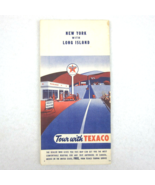 Vintage 1956 Tour with Texaco New York &amp; Long Island Road Map Points of ... - £15.66 GBP