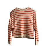 Joie Sweater Womens S 100% Cashmere Coral Striped Boxy Soft Cozy Quiet L... - €28,77 EUR