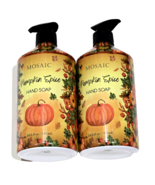 2 Pack Mosaic Pumpkin Spice Hand Soap 24.6oz Orange Design Pump Top Bottle - $476.76 MXN