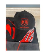 Dodge #9 Chase Authentics One Size  Black With Red Flames Logo Ball Cap ... - £12.45 GBP