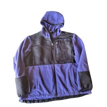 Free Country Zip Up Fleece XXL Womens Black Purple Long Sleeve Hooded Po... - $20.58