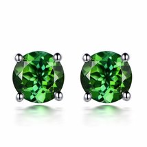 Fashion Jewelry White Gold 14K Genuine Green Tourmaline Gemstone Real Pr... - $215.59