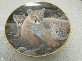 FRANKLIN MINT COLLECTOR PLATE MOUNTAIN LIONESS &amp; CUBS MICHAEL MATHERLY #... - €2,56 EUR