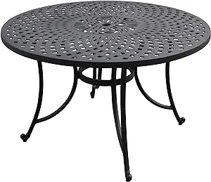 Crosley Furniture Sedona Solid-Cast Aluminum Outdoor Dining Table, 46-in... - £460.81 GBP