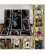 Funny Black Cat Fleece Blankets Gift Cute Cats Face Kitty Sofa Throw Bla... - £11.65 GBP+