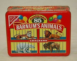 Nabisco Barnum&#39;s Animal Crackers Metal Tin 1987 P.T. Barnum&#39;s Circus Wag... - $32.66