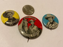 Vtg Roy Rogers Riders Sears Corral Trigger Pin Back Button Lot - £31.10 GBP