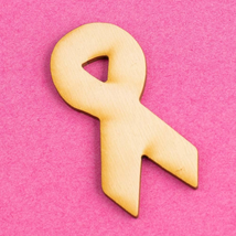 Package of 36 Unfinished Wooden Awareness Ribbon Shaped Cutouts - Paint It Pink  - £44.20 GBP