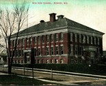 New High School Monroe Wisconsin WI 1910 DB Postcard A3 - $3.02