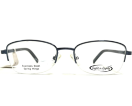 Eight to Eighty Eyeglasses Frames BEA BLUE Rectangular Half Rim 51-17-135 - £43.17 GBP