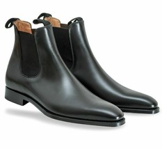 Handmade Black leather Chelsea boots for men Classic Jodhpur boots for men - £182.01 GBP