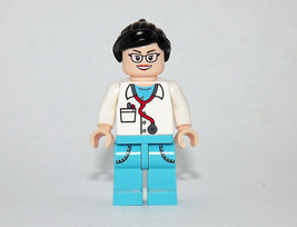 Female Doctor red Stethoscope Hospital C Building Minifigure Bricks US - £5.71 GBP