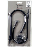 Finishing Touch  Black Drapery Tiebacks Curtain Holdback Arms New Sealed... - $10.85