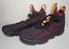 Nike LeBron 15 New Heights Mens Size 14 Black Red Basketball Shoes 89764... - $124.99