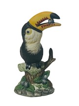 Toucan Figurine vtg porcelain bird La Vie lavie feeding baby nest gift a... - £23.61 GBP