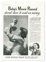 Print Ad Cine-Kodak Eight Camera Baby&#39;s Movie Record Vintage 1938 Advert... - $12.30