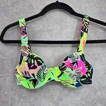 No Boundaries Green Printed Bikini Top Swimwear Swimsuit Size Small - £14.94 GBP