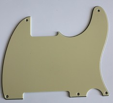 Electric Guitar Pickguard For Fender Telecaster 5 Hole Blank,3Ply Vintage Yellow - £11.14 GBP