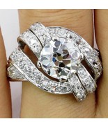 3.6C Round CZ 925 Sterling Silver Classic Stylish Engagement Twist Cockt... - $2,532.06 MXN