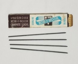 Vintage Koh-I-Noor Hardtmuth 2200 NOS 2mm 2H Drafting Lead 6 Pack Sleeve USA - £8.18 GBP