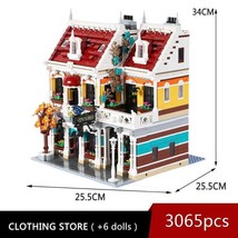Clothing Store DIY Model Building Blocks Set Experts City Street MOC Bricks Toys - £132.33 GBP
