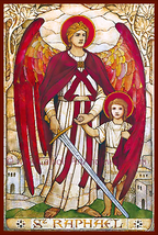 Archangel Raphael –8.5x11&quot; Art Print - £9.52 GBP+