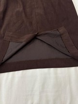 Leslie Fay Women’s Brown Rear Zip & Slit A-Line Pull-On Skirt Size 20 Waist 28" image 10